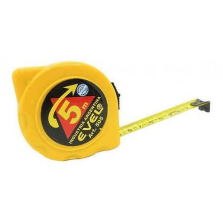 CINTA METRICA EVEL  5 MT ANCHO 16MM 505
