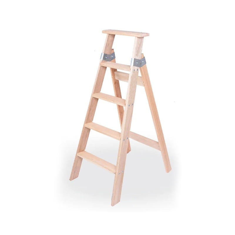 ESCALERA DE MADERA FAMILIAR SIMPLE  5 ESCALONES SANTA RITA