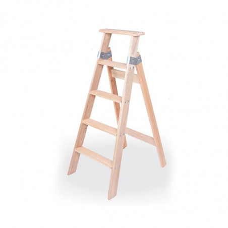 ESCALERA DE MADERA FAMILIAR SIMPLE  5 ESCALONES SANTA RITA