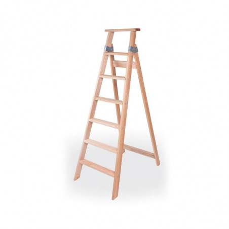 ESCALERA DE MADERA FAMILIAR SIMPLE  7 ESCALONES SANTA RITA