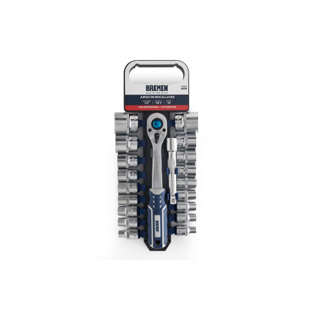 JUEGO BOCALLAVES BREMEN E.1/2" HEX PORTATIL MM 20PZS 6659