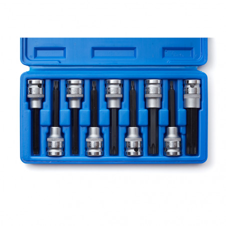 JUEGO BOCALLAVES BREMEN E.1/2" TORX LARGAS  9 PZS    5779