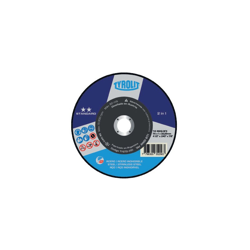 DISCO TYROLIT STANDAR CORTE O/A 9.0" X 2.0
