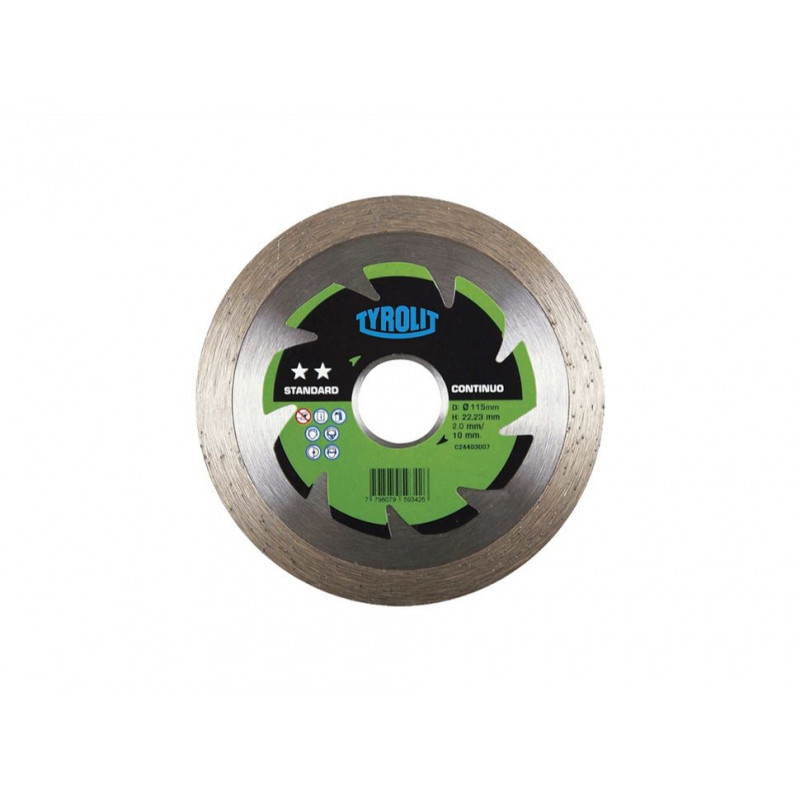 DISCO DIAMANTADO TYROLIT STANDAR CONTINUO 10"