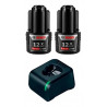 KIT BOSCH CARGADOR + 2 BATERIA 12V - 2.0AH