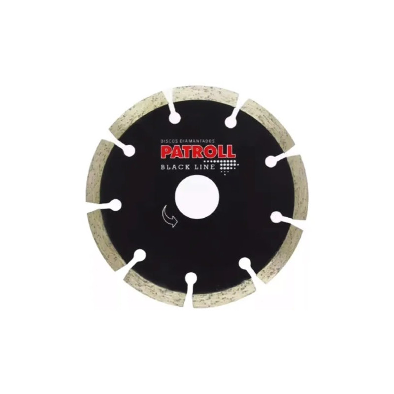 DISCO DIAMANTADO PATROLL BLACK SEGMENTADO 7" (BRAVO)