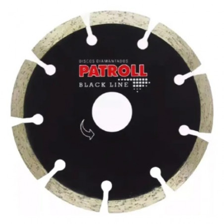 DISCO DIAMANTADO PATROLL BLACK SEGMENTADO 7" (BRAVO)