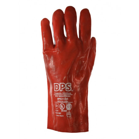 GUANTES PVC ROJO ENTELADO 30CM DE PASCALE 31345 -1-PAR