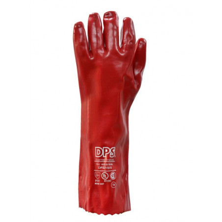 GUANTES PVC ROJO ENTELADO 40CM DE PASCALE 31545 -1-PAR