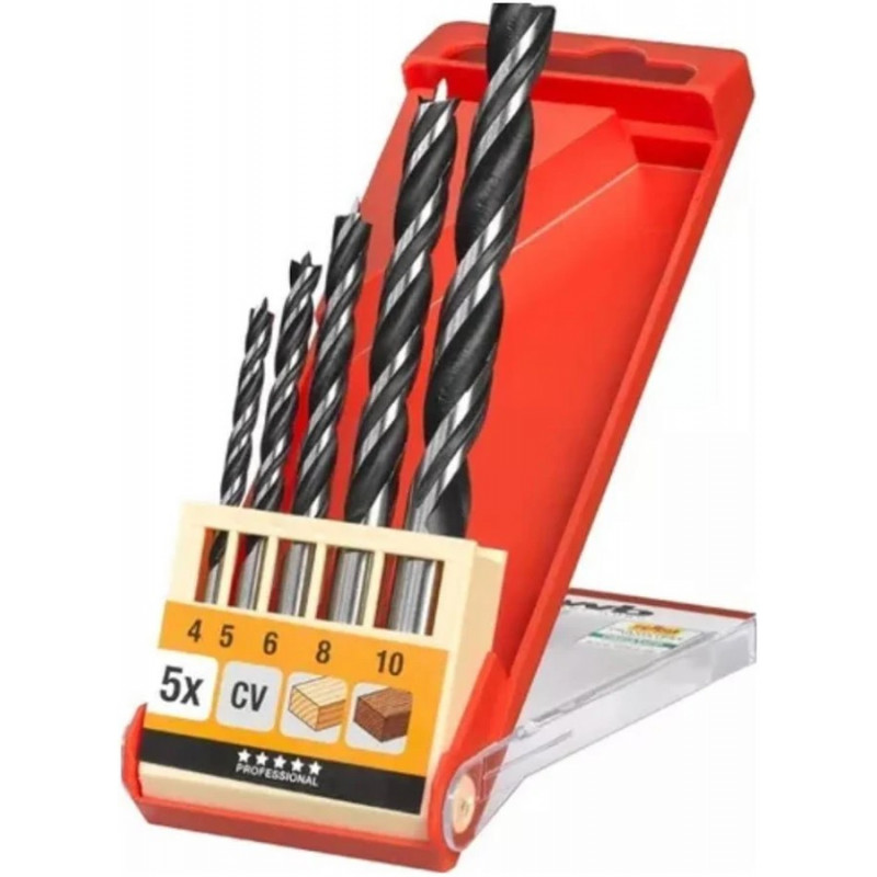 JUEGO MECHAS PARA MADERA KWB  5 PZS 4 A 10MM  49514000