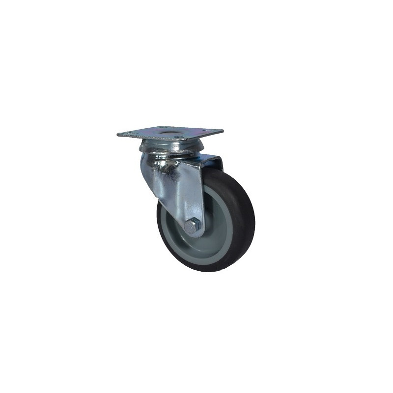 RUEDA PPL Y GOMA GRIS  75X25 GIR C/BASE  HC210BPG