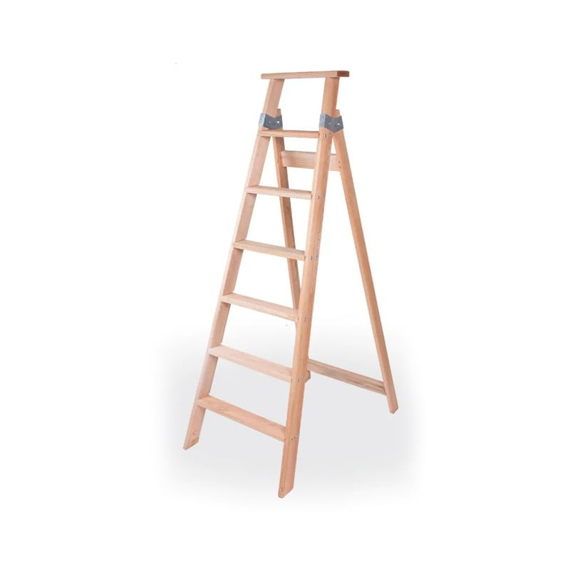 ESCALERA DE MADERA FAMILIAR SIMPLE  7 ESCALONES SANTA RITA