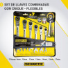 LLAVE COMBINADA CROSSMASTER JUEGO CRIQUE ARTICULADA 7 PZS 9966788.5