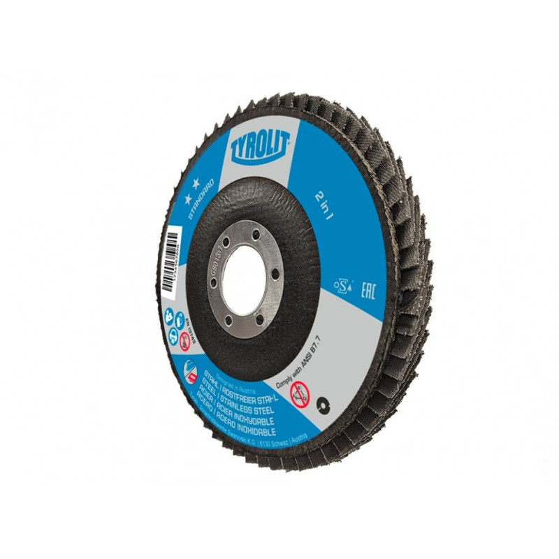 DISCO FLAP TYROLIT LINEA STANDARD O.ZIRCONIO 28N 4.5' GR. 40