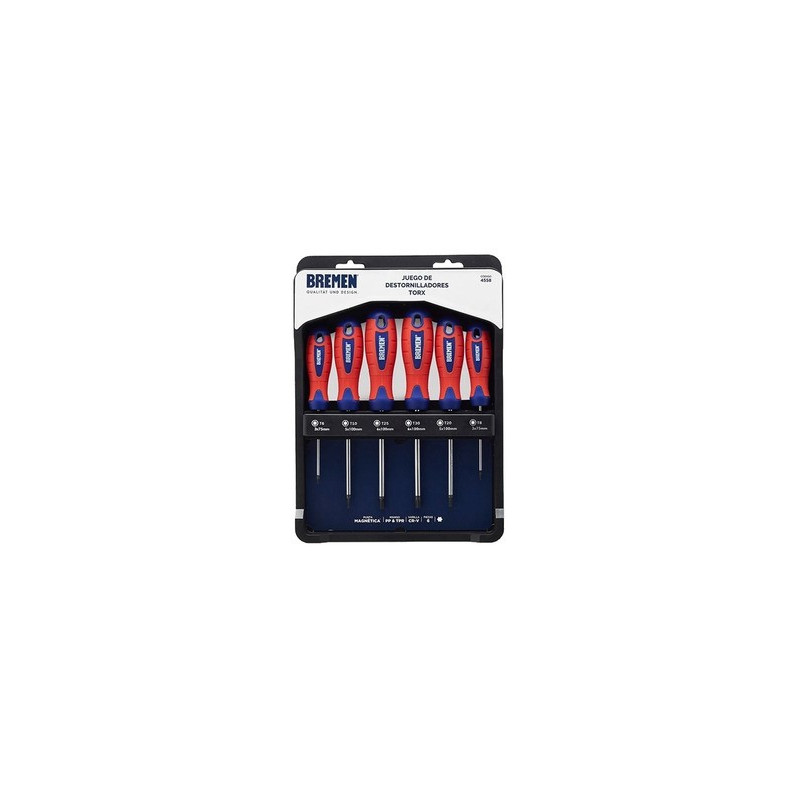 DESTORNILLADOR BREMEN TORX JUEGO X 6PZS     4558