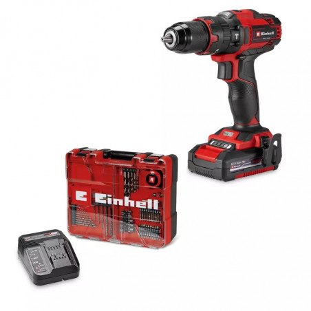 TALADRO INALAMBRICO EINHELL 18V PERC S/C TE-CD 18/40 LI 1B + CA + KIT