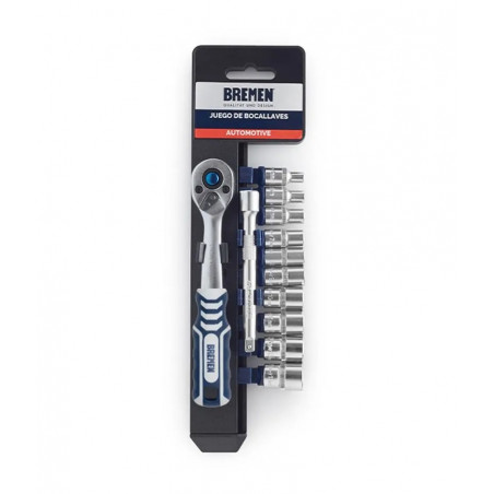 JUEGO BOCALLAVES BREMEN E.1/4" HEX PORTATIL MM 12PZS 6656
