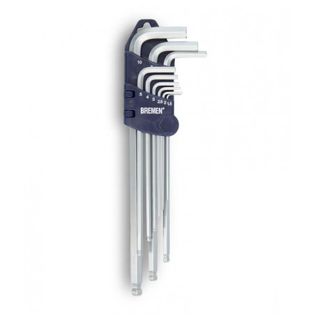 LLAVE ALLEN JUEGO BREMEN ACERO S2  9 PZS LARGAS MM     3970