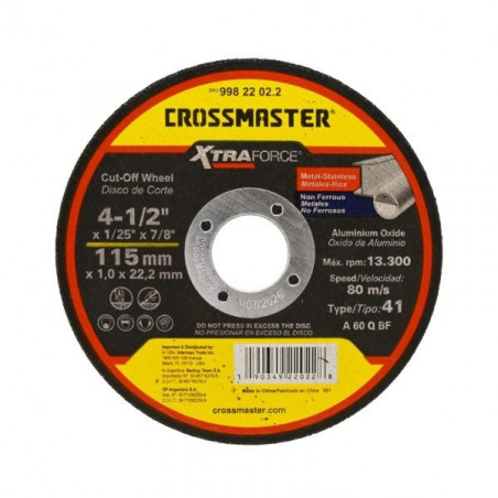 DISCO CROSSMASTER CORTE O/A 4.5" X 1.00  9982202.2