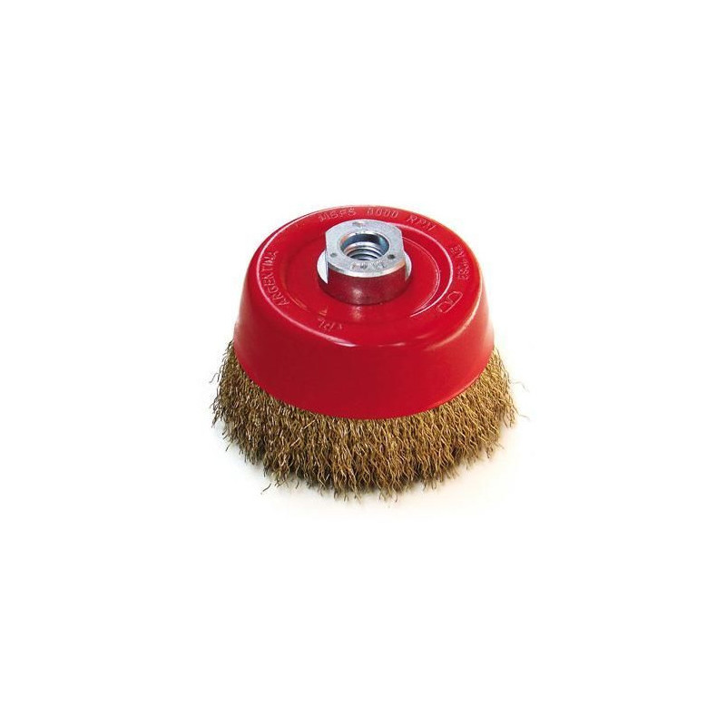 CEPILLO DE ACERO PARA AMOLADORAS TIGERLION COPA RIZADO  75MM