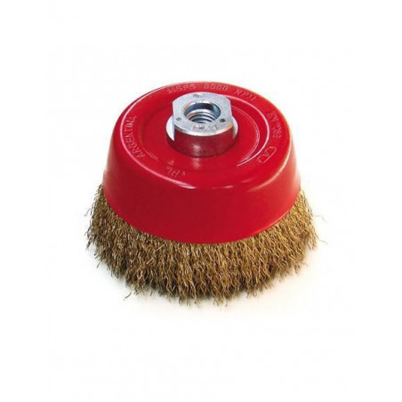 CEPILLO DE ACERO PARA AMOLADORAS TIGERLION COPA RIZADO  75MM