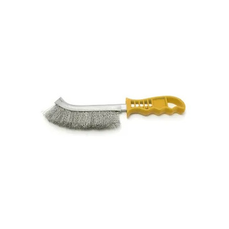 CEPILLO DE ACERO CURVO INOXIDABLE MANGO PLASTICO WEMBLEY