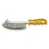 CEPILLO DE ACERO CURVO INOXIDABLE MANGO PLASTICO WEMBLEY
