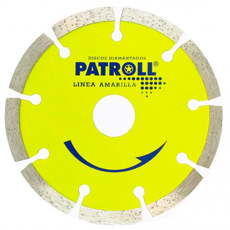 DISCO DIAMANTADO PATROLL AMARILLO SEGMENTADO 7"