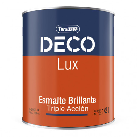 ESMALTE SINTETICO BRILLANTE 3 EN 1 DECOLUX NEGRO      - 0.5-LT